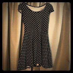 Black dress w/white poke a dots vintage inspired
